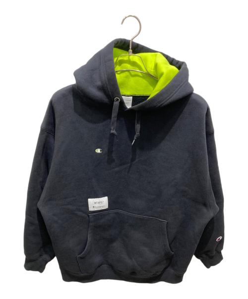 WTAPS（ダブルタップス）WTAPS (ダブルタップス) Champion (チャンピオン) フーデットスウェットシャツ ブラック サイズ:Mの古着・服飾アイテム