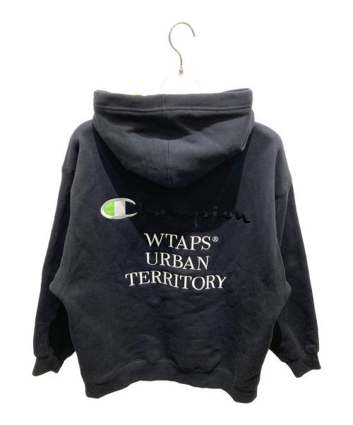 WTAPS（ダブルタップス）WTAPS (ダブルタップス) Champion (チャンピオン) フーデットスウェットシャツ ブラック サイズ:Mの古着・服飾アイテム