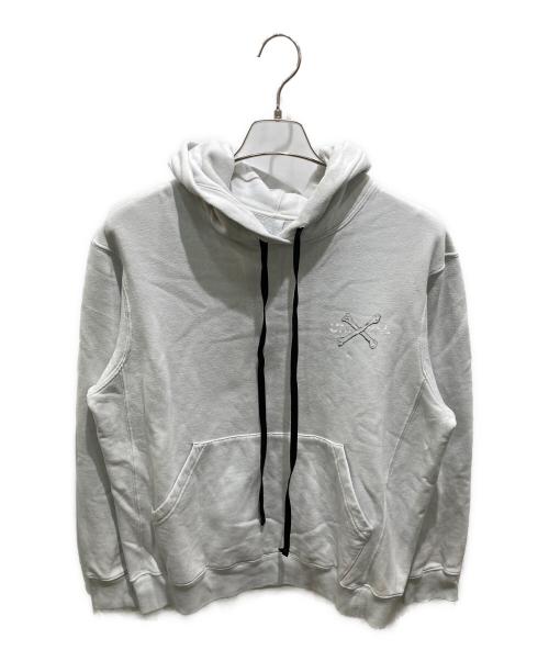 UNRAVEL PROJECT（アンレーベル プロジェクト）Unravel Project (アンレーベル プロジェクト) CROSSBONE HOODIE　クロスボーンフーディー グレー サイズ:Mの古着・服飾アイテム