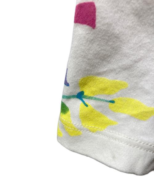 Christian Dior（クリスチャン ディオール）Christian Dior (クリスチャン ディオール) フローラルプリント Vネック 半袖Tシャツ ホワイト サイズ:40の古着・服飾アイテム