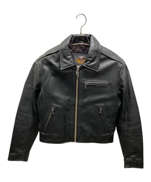 HARLEY-DAVIDSON（ハーレーダビッドソン）HARLEY-DAVIDSON (ハーレーダビッドソン) シングルレザージャケット ブラック サイズ:Sの古着・服飾アイテム