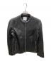 UNITED TOKYO（ユナイテッドトーキョー）の古着「ラムレザーシングルライダースライダースジャケット」｜ブラック
