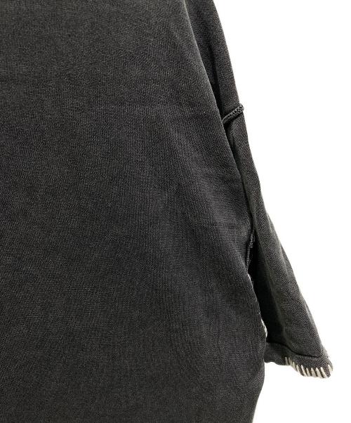 MAISON SPECIAL（メゾンスペシャル）MAISON SPECIAL (メゾンスペシャル) High Twist Pigment Bleach Prime-Over Crew Neck Knit T-shirt グレー サイズ:1の古着・服飾アイテム