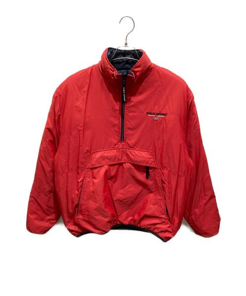 POLO SPORT（ポロスポーツ）POLO SPORT (ポロスポーツ) リバーシブルハーフジップ中綿ジャケット レッド×ネイビー サイズ:Lの古着・服飾アイテム