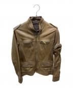 TETE HOMMEテット オム）の古着「ゴートレザージャケット」｜ブラウン