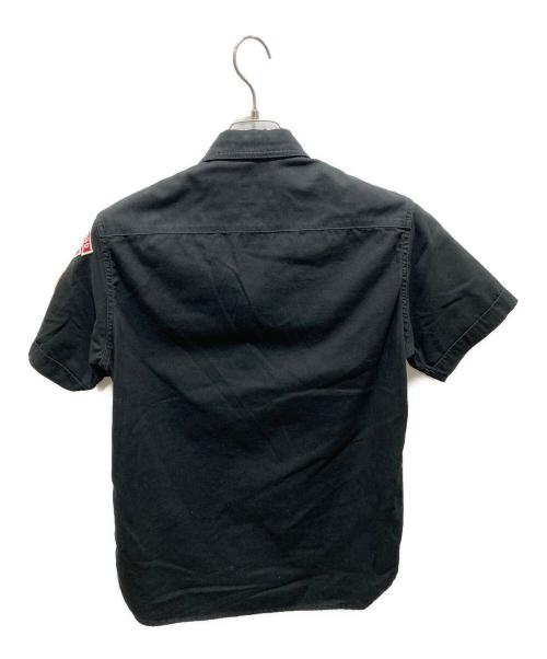 Hysteric Glamour（ヒステリックグラマー）Hysteric Glamour (ヒステリックグラマー) ワッペン半袖シャツ ブラック サイズ:Ｍの古着・服飾アイテム