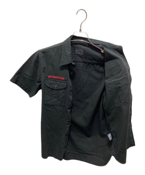 Hysteric Glamour（ヒステリックグラマー）Hysteric Glamour (ヒステリックグラマー) ワッペン半袖シャツ ブラック サイズ:Ｍの古着・服飾アイテム