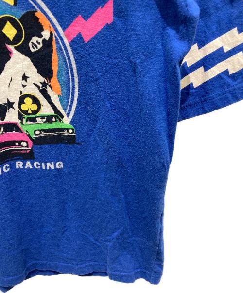 Hysteric Glamour（ヒステリックグラマー）Hysteric Glamour (ヒステリックグラマー) DETROIT MICHIGAN グラフィック フットボール Tシャツ ブルー サイズ:Ｌの古着・服飾アイテム