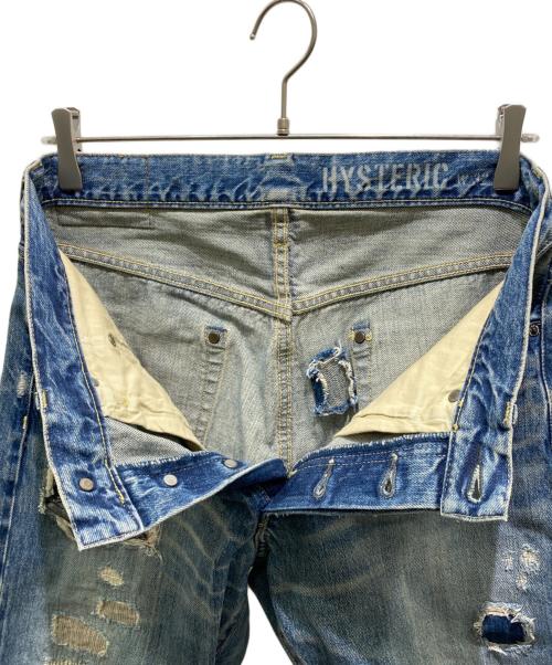 Hysteric Glamour（ヒステリックグラマー）Hysteric Glamour (ヒステリックグラマー) NEIGHBORHOOD (ネイバーフッド) リペアスタッズデニムパンツ インディゴ サイズ:W32の古着・服飾アイテム