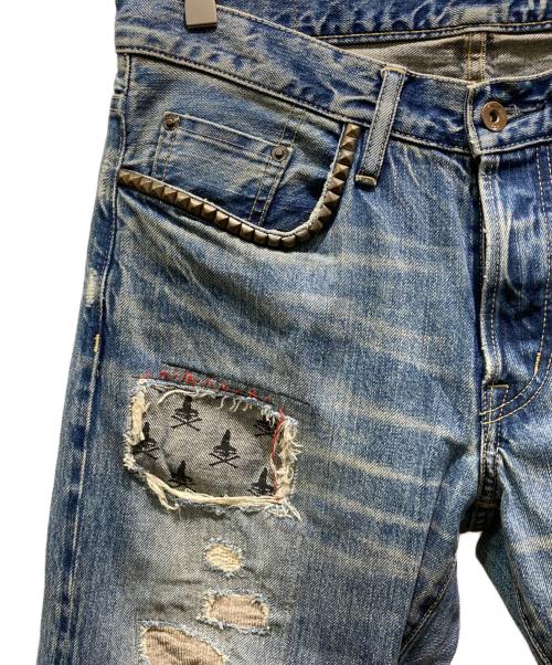 Hysteric Glamour（ヒステリックグラマー）Hysteric Glamour (ヒステリックグラマー) NEIGHBORHOOD (ネイバーフッド) リペアスタッズデニムパンツ インディゴ サイズ:W32の古着・服飾アイテム