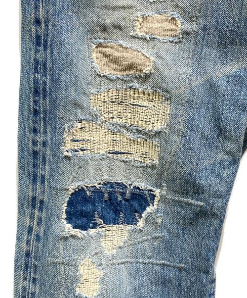 Hysteric Glamour（ヒステリックグラマー）Hysteric Glamour (ヒステリックグラマー) NEIGHBORHOOD (ネイバーフッド) リペアスタッズデニムパンツ インディゴ サイズ:W32の古着・服飾アイテム