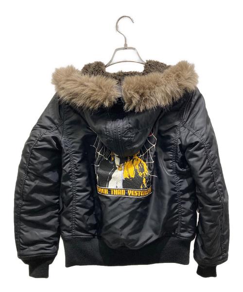 Hysteric Glamour（ヒステリックグラマー）Hysteric Glamour (ヒステリックグラマー) プリマロフト エアフォース フーデッド ジャケット ブラック サイズ:Mの古着・服飾アイテム