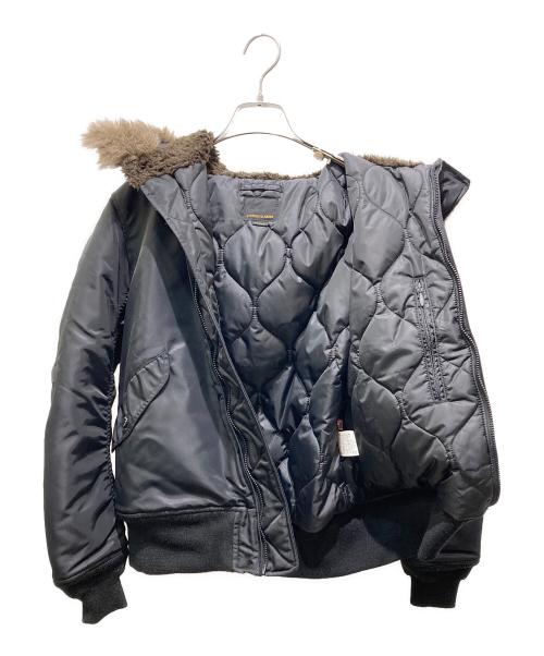 Hysteric Glamour（ヒステリックグラマー）Hysteric Glamour (ヒステリックグラマー) プリマロフト エアフォース フーデッド ジャケット ブラック サイズ:Mの古着・服飾アイテム
