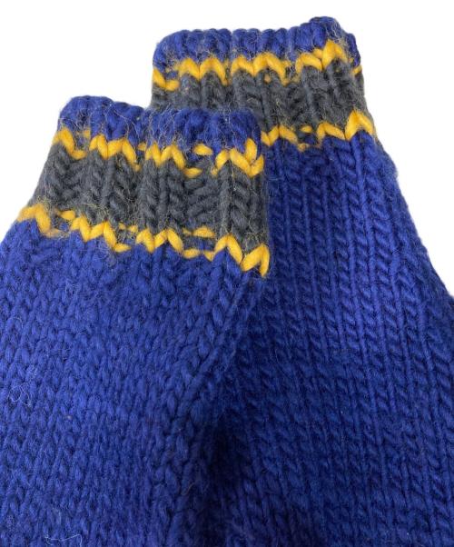 Hysteric Glamour（ヒステリックグラマー）Hysteric Glamour (ヒステリックグラマー) カウチンニットカーディガン イエロー×ブルー サイズ:Mの古着・服飾アイテム