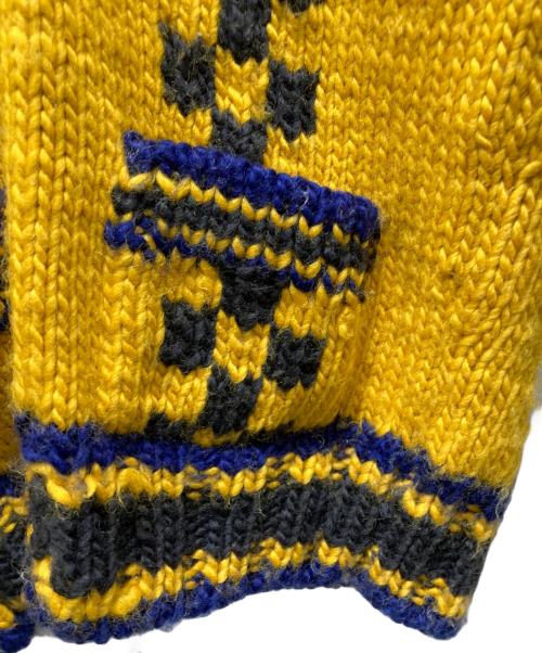 Hysteric Glamour（ヒステリックグラマー）Hysteric Glamour (ヒステリックグラマー) カウチンニットカーディガン イエロー×ブルー サイズ:Mの古着・服飾アイテム