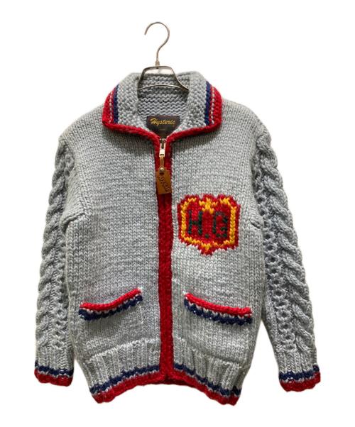 Hysteric Glamour（ヒステリックグラマー）Hysteric Glamour (ヒステリックグラマー) カウチンニットカーディガン スカイブルー サイズ:FREEの古着・服飾アイテム