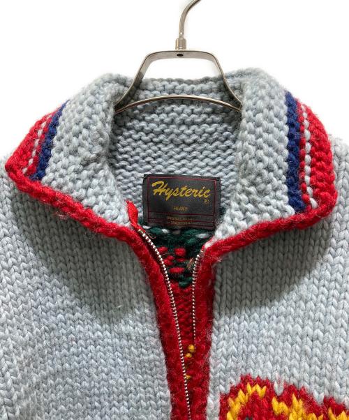 Hysteric Glamour（ヒステリックグラマー）Hysteric Glamour (ヒステリックグラマー) カウチンニットカーディガン スカイブルー サイズ:FREEの古着・服飾アイテム