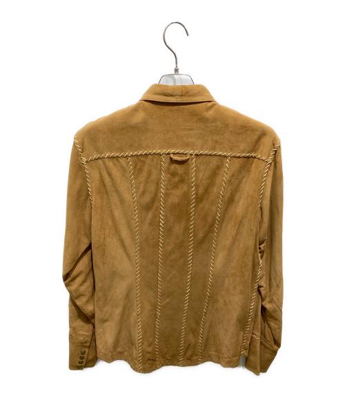 PAUL SMITH（ポールスミス）PAUL SMITH (ポールスミス) スウェードウエスタンシャツ ブラウン サイズ:Lの古着・服飾アイテム