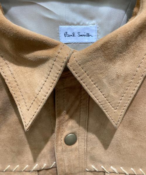 PAUL SMITH（ポールスミス）PAUL SMITH (ポールスミス) スウェードウエスタンシャツ ブラウン サイズ:Lの古着・服飾アイテム