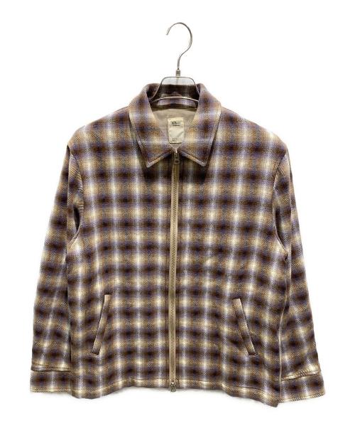 Ron Herman（ロンハーマン）Ron Herman (ロンハーマン) シャドーチェックジップアップジャケット ブラウン サイズ:Lの古着・服飾アイテム