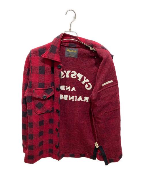 Hysteric Glamor（ヒステリックグラマー）Hysteric Glamor (ヒステリックグラマー) ウールチェックダブルポケットジャケット レッド サイズ:FREEの古着・服飾アイテム
