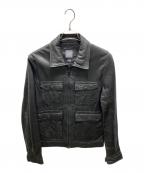 ARMANI EXCHANGEアルマーニ エクスチェンジ）の古着「レザージャケット」｜ブラック