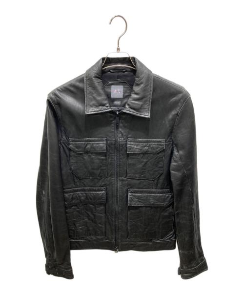 ARMANI EXCHANGE（アルマーニ エクスチェンジ）ARMANI EXCHANGE (アルマーニ エクスチェンジ) レザージャケット ブラック サイズ:Mの古着・服飾アイテム