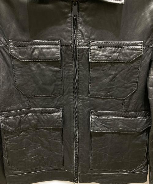 ARMANI EXCHANGE（アルマーニ エクスチェンジ）ARMANI EXCHANGE (アルマーニ エクスチェンジ) レザージャケット ブラック サイズ:Mの古着・服飾アイテム