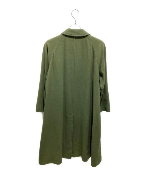 Burberry's（バーバリーズ）Burberry's (バーバリーズ) カシミヤ混比翼コート グリーン サイズ:9ARの古着・服飾アイテム