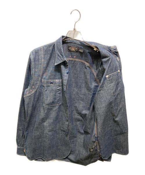 RRL（ダブルアールエル）RRL (ダブルアールエル) ガチャポケシャンブレーシャツ インディゴ サイズ:Lの古着・服飾アイテム