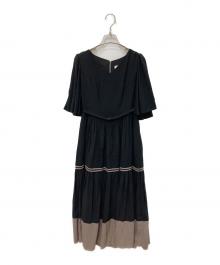 HER LIP TO（ハーリップトゥ）の古着「Montpellier Bell-Sleeve Dress」｜ブラック