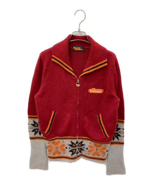 Hysteric Glamour（ヒステリックグラマー）Hysteric Glamour (ヒステリックグラマー) ニットジャケット レッド サイズ:FREEの古着・服飾アイテム