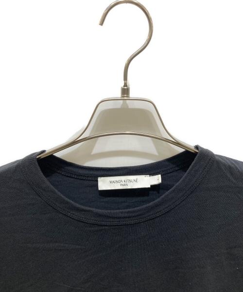 maison kitsune（メゾンキツネ）maison kitsune (メゾンキツネ) ダブル ボールド フォックスヘッド パッチ コンフォート Tシャツ ブラック サイズ:Ｌの古着・服飾アイテム