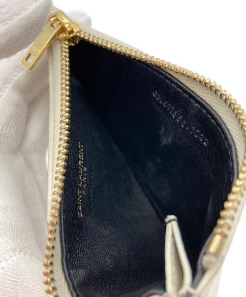 Saint Laurent Paris（サンローランパリ）Saint Laurent Paris (サンローランパリ) カサンドラロゴコインケース ホワイトの古着・服飾アイテム