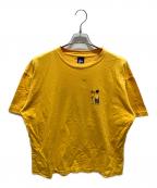 stussyステューシー）の古着「シャドーマンプリントTシャツ」｜イエロー