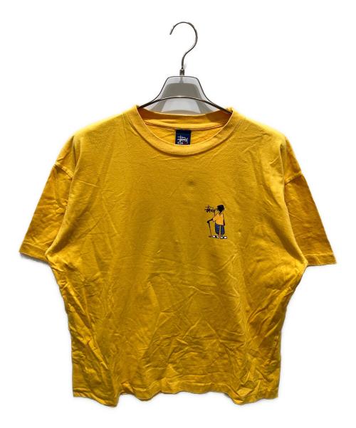 stussy（ステューシー）stussy (ステューシー) シャドーマンプリントTシャツ イエロー サイズ:XLの古着・服飾アイテム