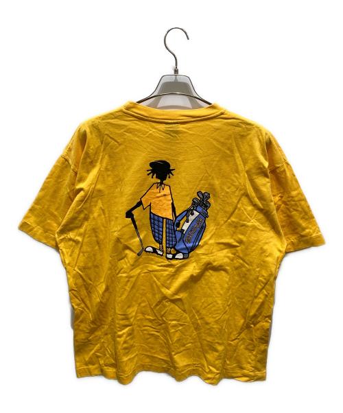 stussy（ステューシー）stussy (ステューシー) シャドーマンプリントTシャツ イエロー サイズ:XLの古着・服飾アイテム