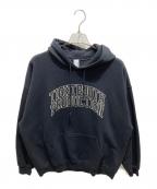 TIGHTBOOTH PRODUCTIONタイトブースプロダクション）の古着「COLLEGE HOODED SWEAT SHIRT」｜ブラック