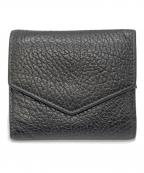 Maison Margielaメゾンマルジェラ）の古着「グレインレザー3つ折り財布」｜ブラック