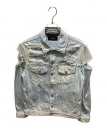 DIESEL（ディーゼル）の古着「ダメージ加工デニムジャケット」｜インディゴ