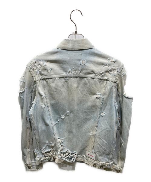 DIESEL（ディーゼル）DIESEL (ディーゼル) ダメージ加工デニムジャケット インディゴ サイズ:Ｓの古着・服飾アイテム