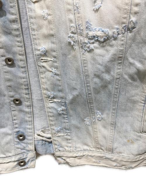 DIESEL（ディーゼル）DIESEL (ディーゼル) ダメージ加工デニムジャケット インディゴ サイズ:Ｓの古着・服飾アイテム