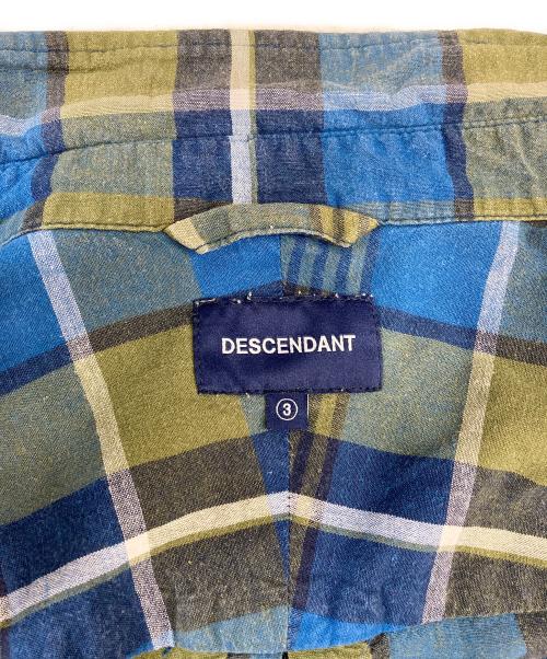 DESCENDANT（ディセンダント）DESCENDANT (ディセンダント) コットンリネン半袖シャツ ブルー サイズ:3の古着・服飾アイテム