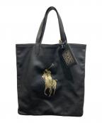 RALPH LAURENラルフローレン）の古着「レザートートバッグ」｜ブラック