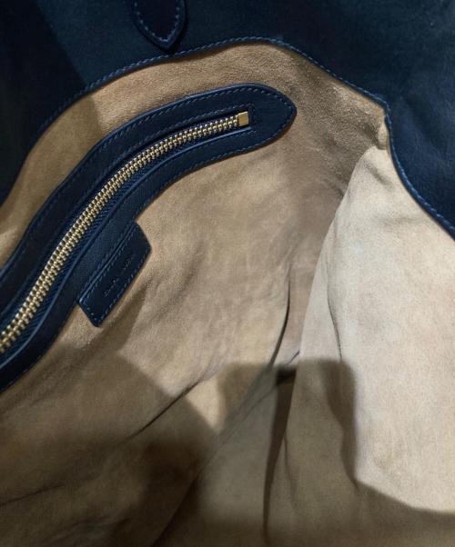 RALPH LAUREN（ラルフローレン）RALPH LAUREN (ラルフローレン) レザートートバッグ ブラックの古着・服飾アイテム