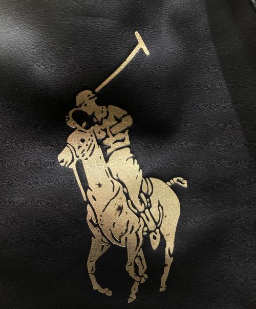 RALPH LAUREN（ラルフローレン）RALPH LAUREN (ラルフローレン) レザートートバッグ ブラックの古着・服飾アイテム