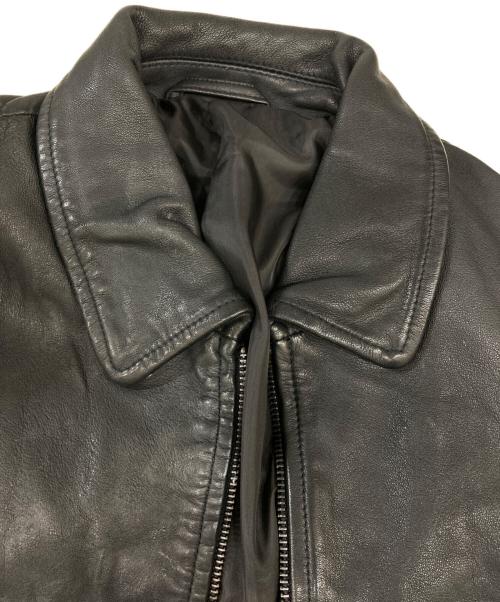 JOURNAL STANDARD（ジャーナルスタンダード）JOURNAL STANDARD (ジャーナルスタンダード) シープレザーウォッシュドジップブルゾン ブラック サイズ:Mの古着・服飾アイテム