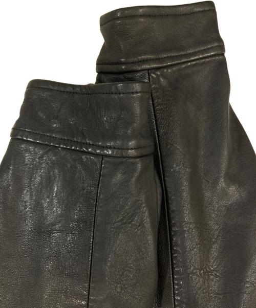 JOURNAL STANDARD（ジャーナルスタンダード）JOURNAL STANDARD (ジャーナルスタンダード) シープレザーウォッシュドジップブルゾン ブラック サイズ:Mの古着・服飾アイテム