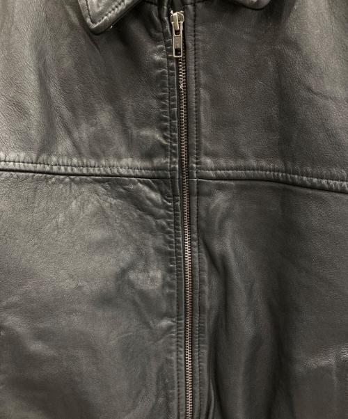 JOURNAL STANDARD（ジャーナルスタンダード）JOURNAL STANDARD (ジャーナルスタンダード) シープレザーウォッシュドジップブルゾン ブラック サイズ:Mの古着・服飾アイテム