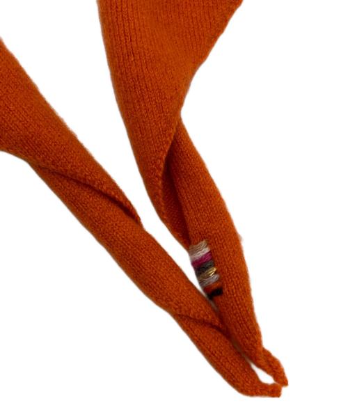 extreme cashmere（エクストリーム カシミア）extreme cashmere (エクストリーム カシミア) カシミヤ混バンダナ オレンジの古着・服飾アイテム